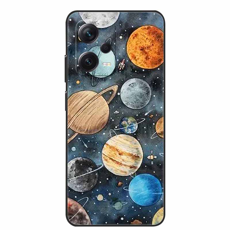 Weiche Hülle für Xiaomi Redmi Note 12 Pro 5G Case Schwarz TPU Silikon Hüllen für Redmi Note 12 Turbo 5G / Note12 Pro Plus Pro+ Wolf