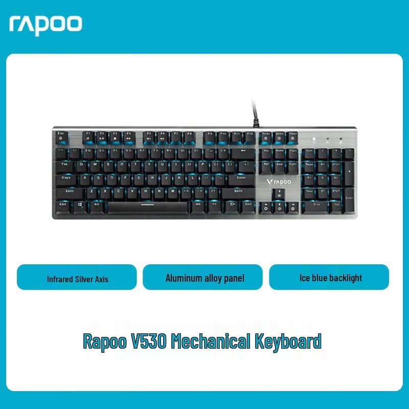 Rapoo V530 104-Key Waterproof Wired Mechanical Keyboard