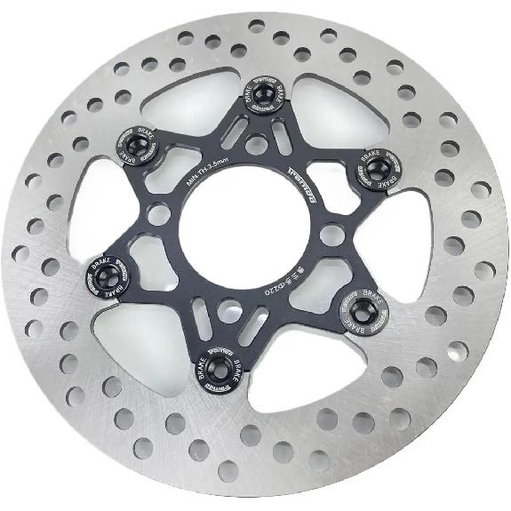 

220mm RPM Motorcycle Aluminum alloy Floating Brake Disc 3/4 Hole 70/55mm Universal Front Rear Rotor for Yamaha Scooters Niu C Black