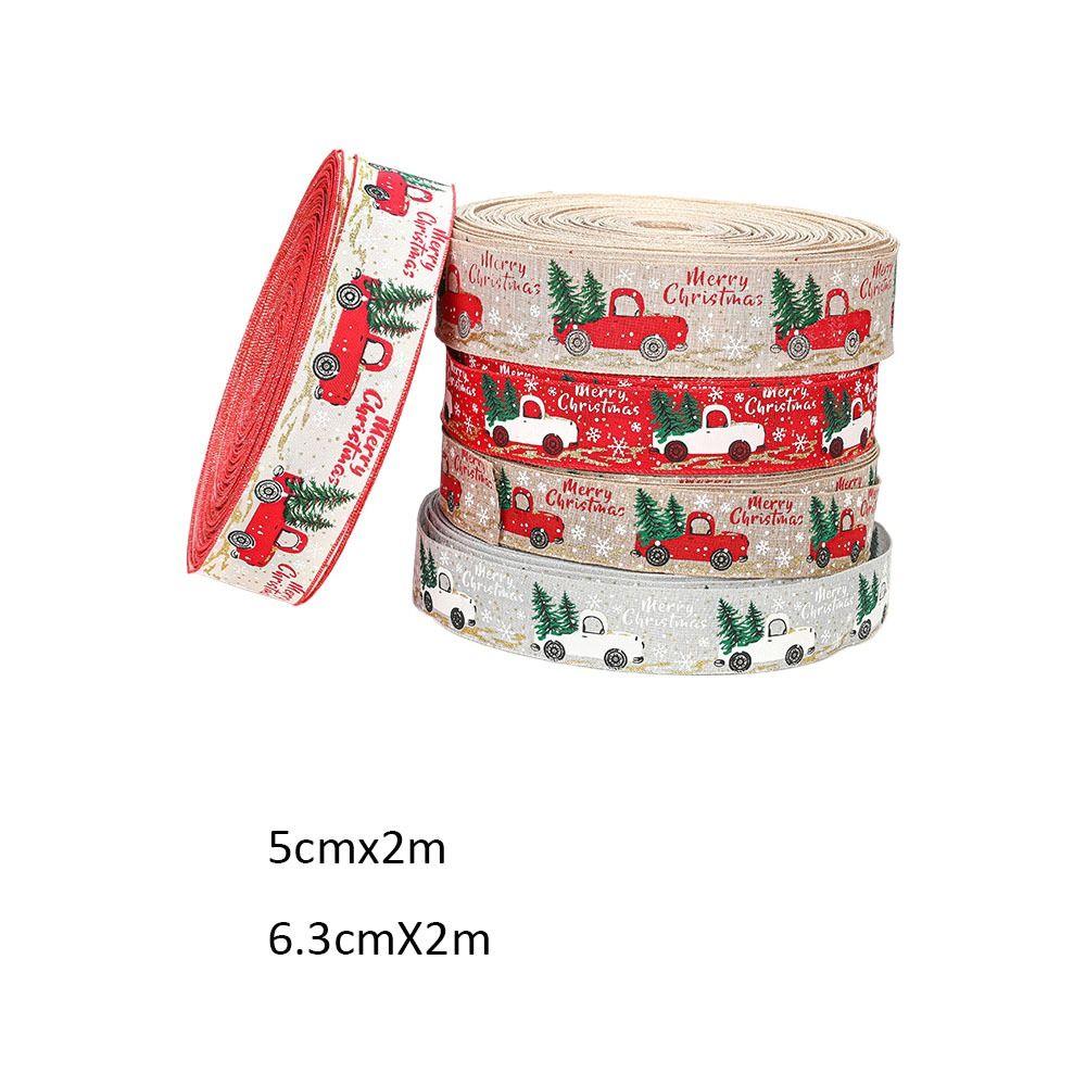 DIY Wreath Christmas Ribbon 5CM 6.3CM 2M Christmas Gift Packing Wrapping  Party