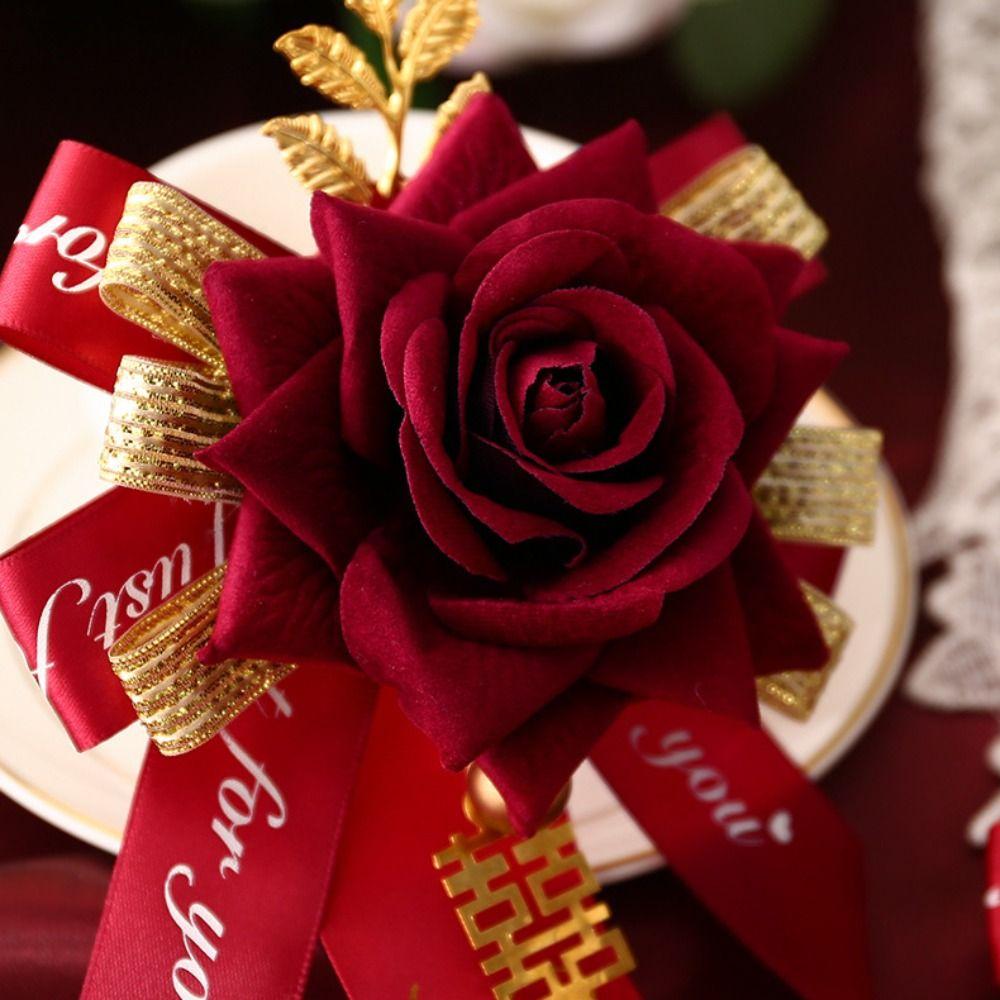 Parents Simulation Flower Banquet Wedding Corsage Bride Brooch Chinese Style Corsage Groom Brooch