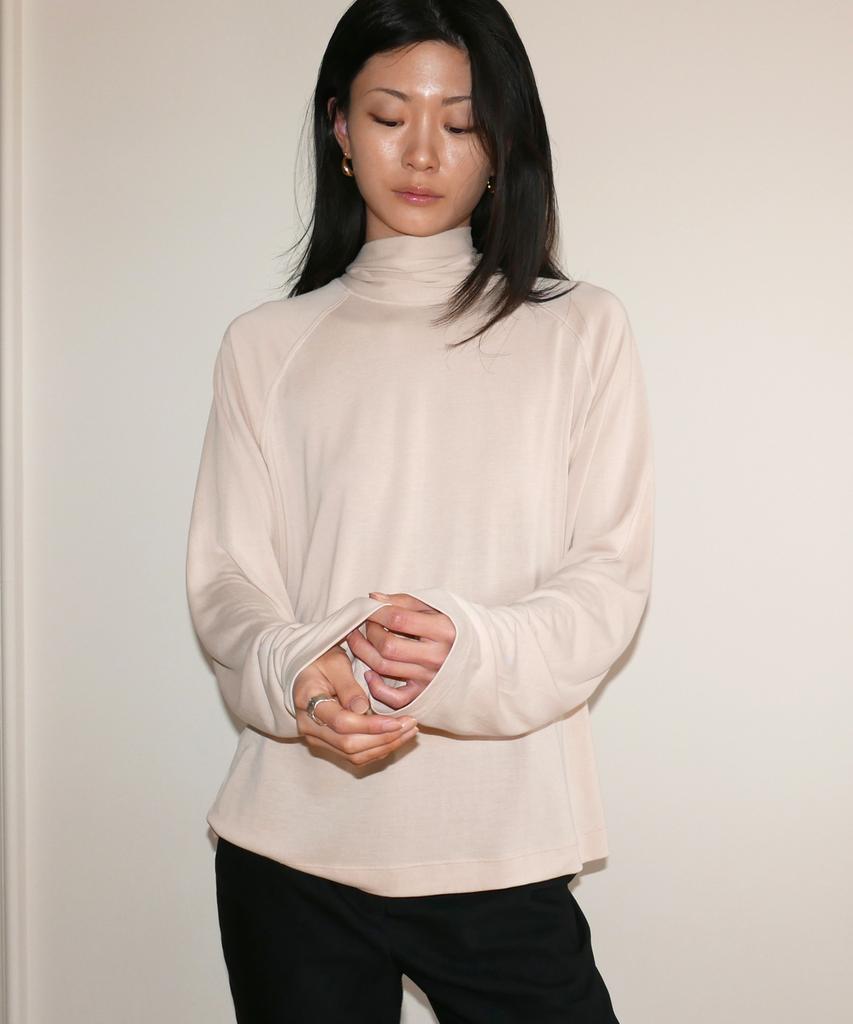 LEUNI Soft Modal Tie-Back Blouse Top - Muse Beige