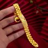 Luxury 24K 9999 Pure Gold Real Gold Dragon Bracelet Men's Large Bracelet