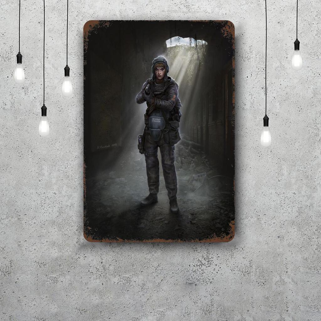 Metro 2033 Metal Signs Wall Decor Vintage Tin Signs Captain Metal Poster Decor for Bar Pub Club Wall Decoration