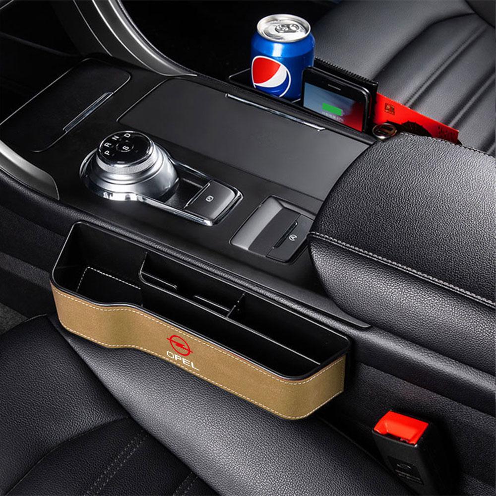 Car Seat Organizer Gap Slit Filler Holder Seat Crevice Storage Box Accessories For Opel OPC Astra J K Insignia Car Wheel Hubcap FB3