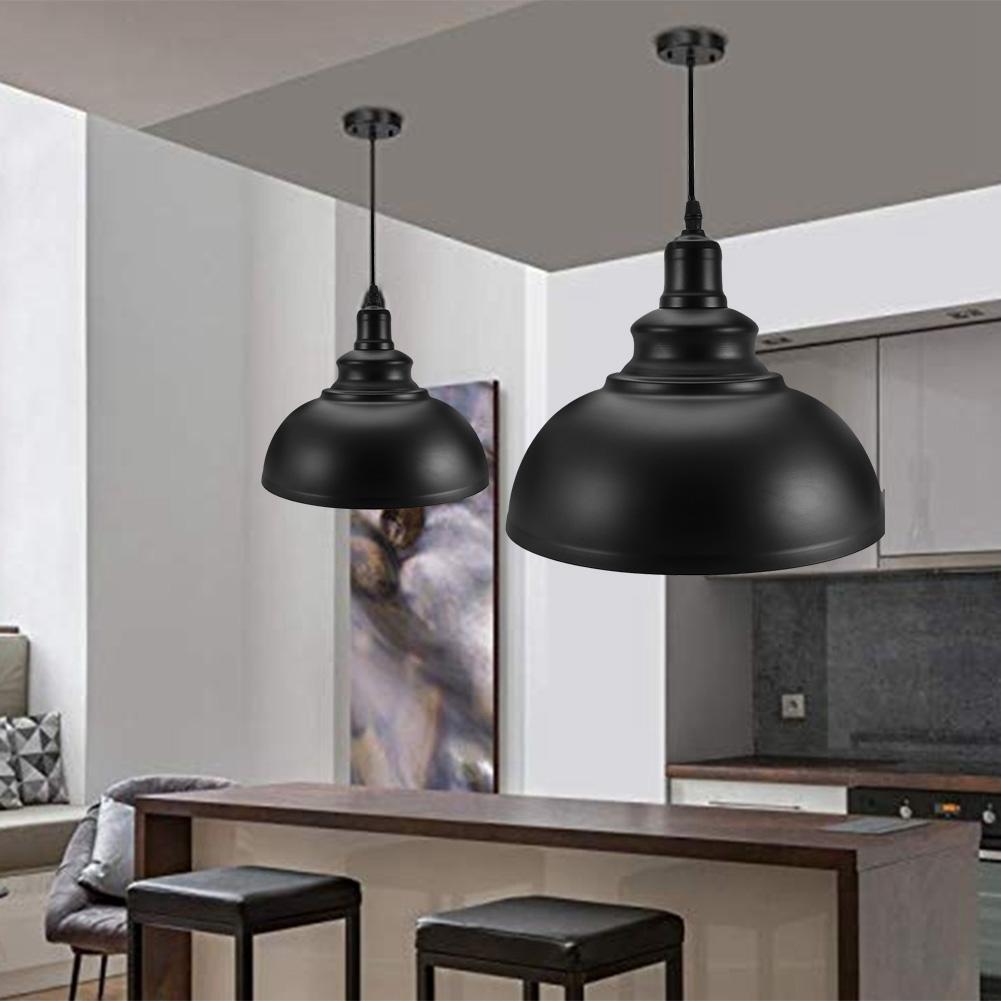 

E27 Металлические люстры Подвесной потолочный светильник Подвесной абажур Арматура Черный чёрный