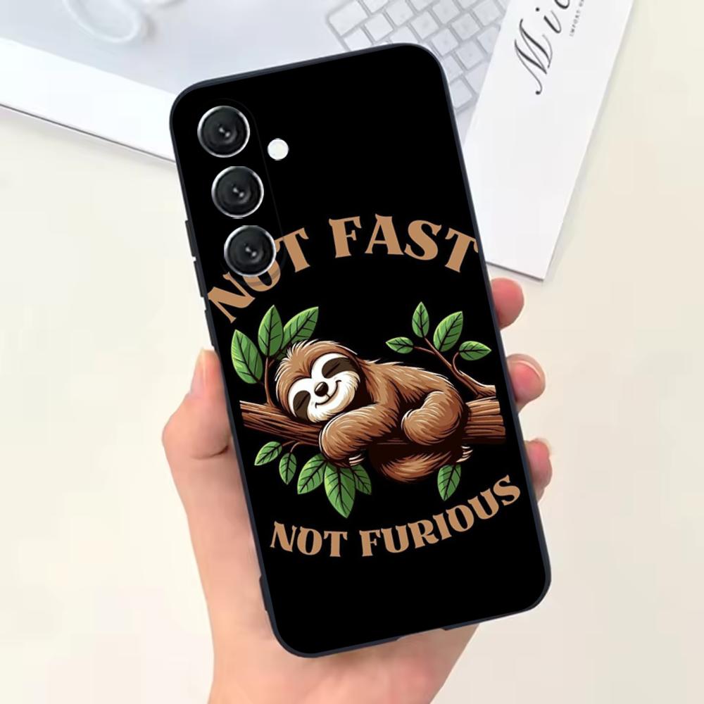 

Cute Animal Sloth Phone Case For Samsung Galaxy A13,A21s,A22,A31,A32,A52,A53,A71,A80,Soft Black Shell Samsung a80