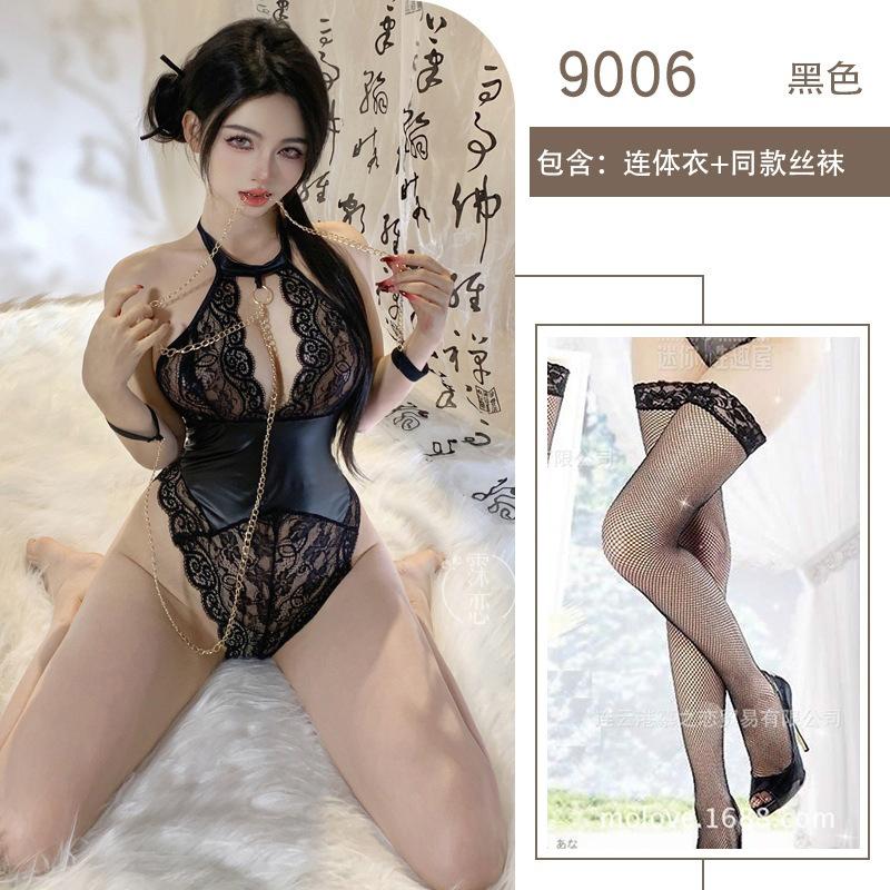Sex Underwear Open One-piece Hollow Transparent Sling Chain Lace Hot Free Fun