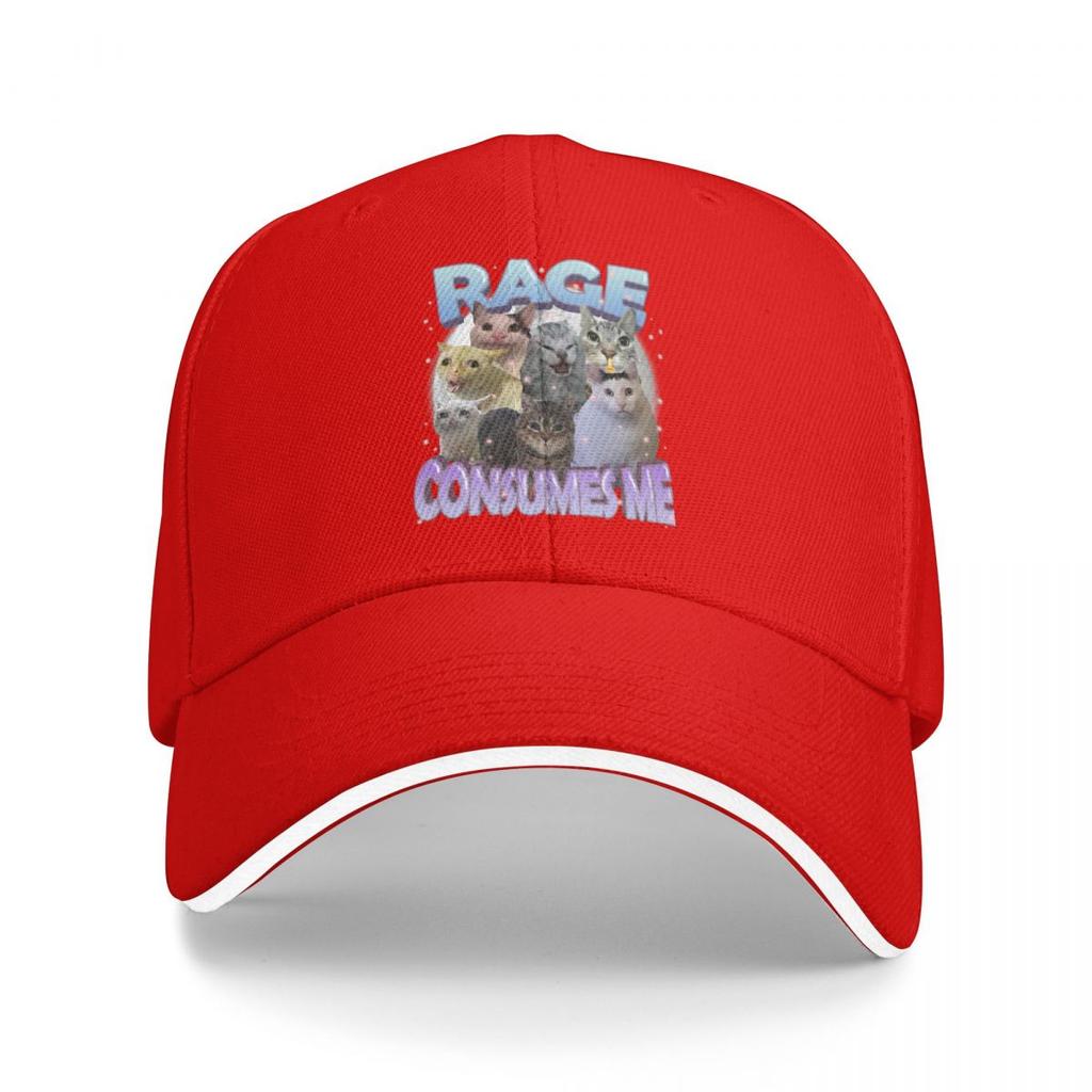Baseball Caps Rage Consumes Me Absurd Cat Meme Retro Customized Unisex Sport Spring Caps