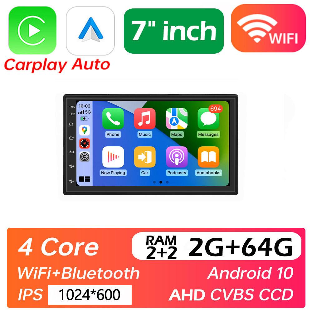 4G 64G Car Play Android Radio Multimedia 7 9 10 Inch CarPlay Android Auto 2 Din Radio Stereo Receiver Player 2DIN GPS 4 Core
