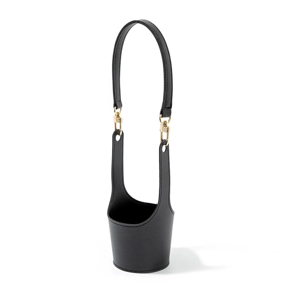 Portable Cup Holder With Leather Handle Anti-scalding Reusable Mug Sleeves For Everyday Use