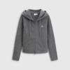 Gap Women's 2025 Autumn Embroidered Logo Slim Fit Zipper Hooded Knit Cardigan