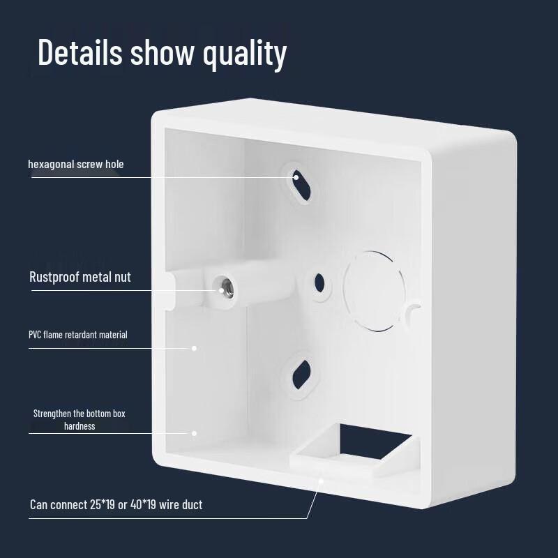 Jinghong Thickened 86-Type Surface Mounted Junction Box