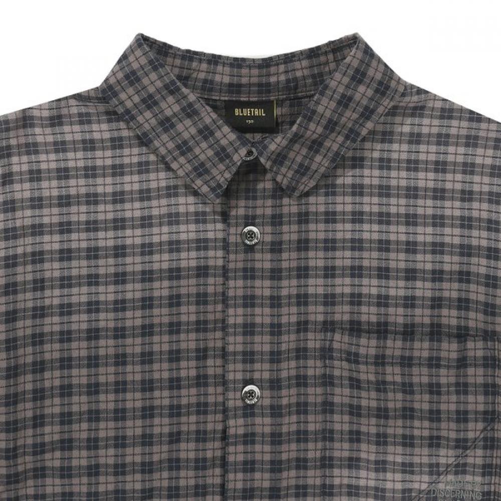Bluetail Brown Check Shirt Aaa1bl02bn
