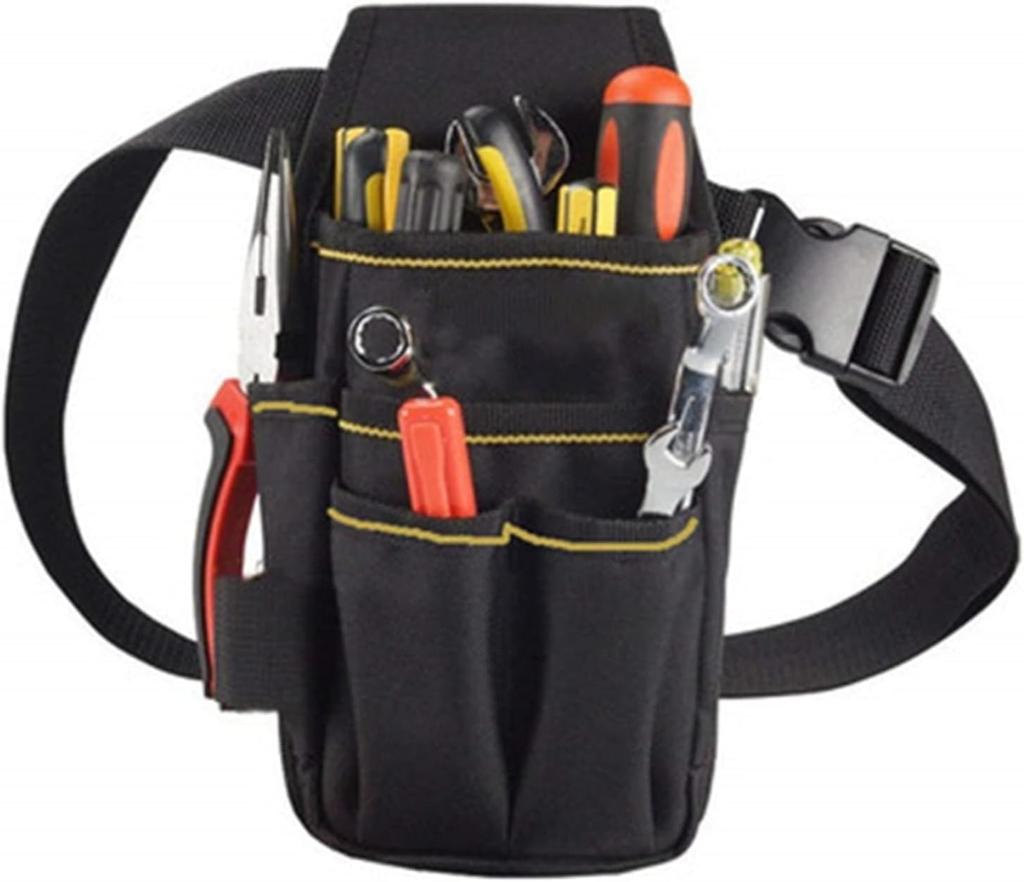 Koundeneko Waist Tool Detachable Waist Pouch for Tool Small Item Compact Pockets with Dividers Pouch, Bag, Work, Holder, Organizer, Design, Durable,