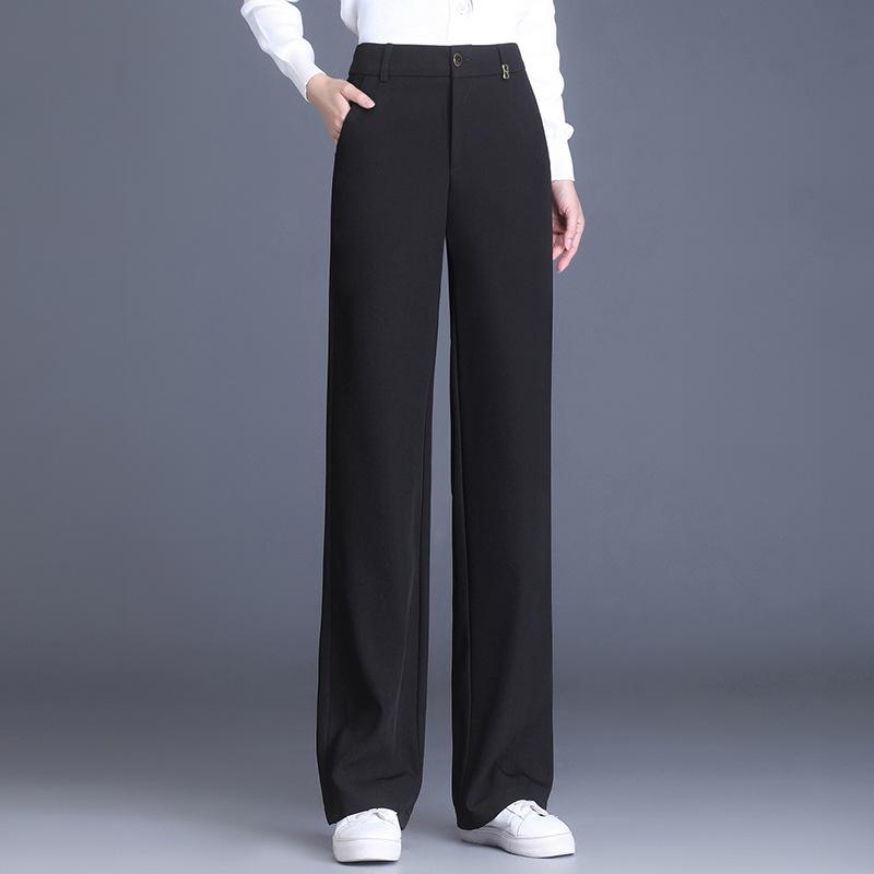 Damen Anzughose mit fließendem Schnitt und geradem Bein, Frühjahr/Herbst 2026: Locker, Schlankmachend, High-Waist, Elegant, Schmal-Weiter Bein, Lässiger Stil.