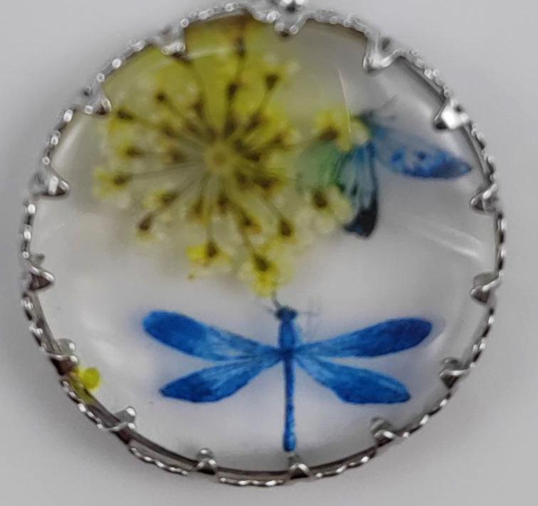 Natural Resin Dried Flower Pendant Necklace - Real Preserved Flowers Gift Chain