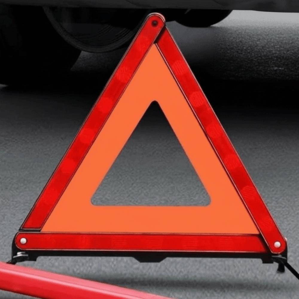 Portable Folding Warning Triangles Red Reflective Hazard Triangle  Breakdown Rescue