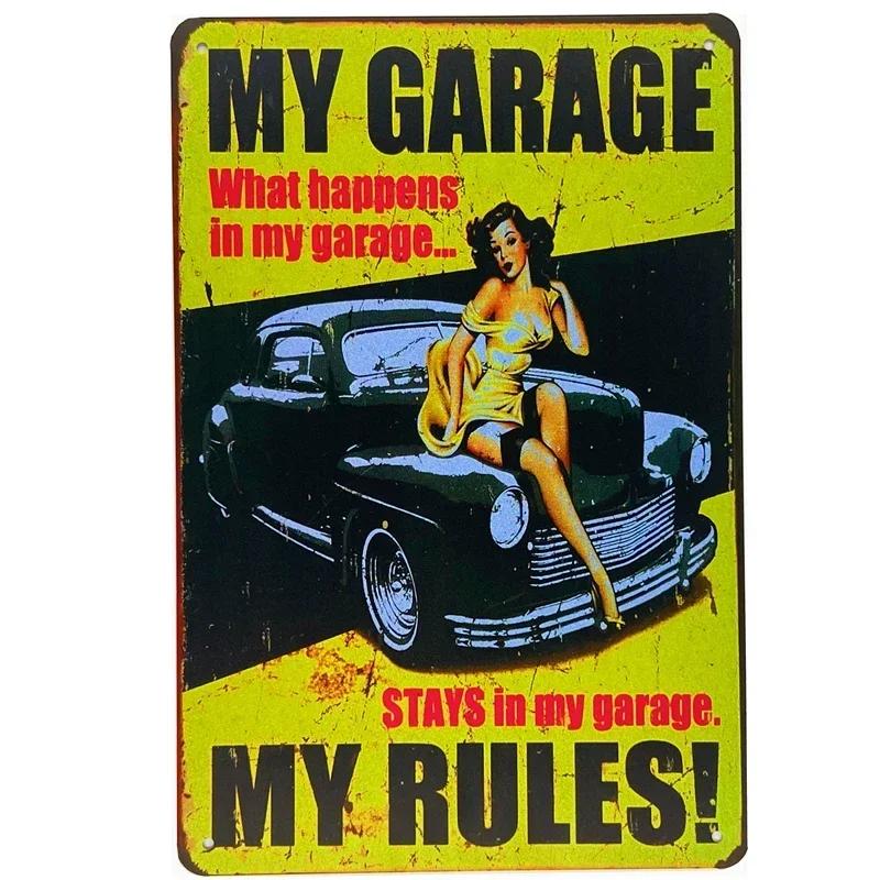 Pin Up Girl Metal Tin Signs Vintage Wall Art Painting Bar Pub Cafe Shop Home Decor Sexy Lady Poster Plate Plaque