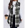 Plaid Sleeveless Vest Women's Autumn Winter Oversized Wool Coat Fashion Ins Style