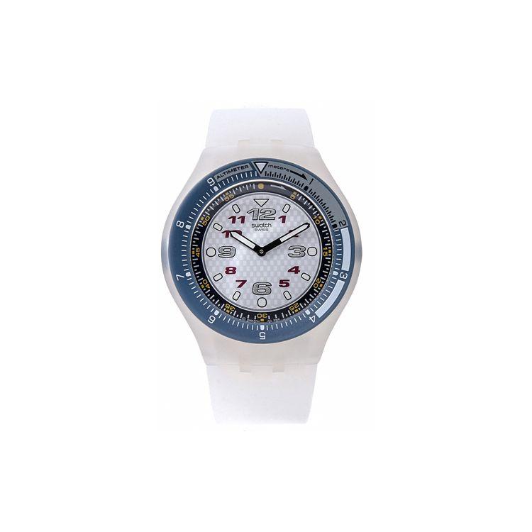 

Swatch Quartz Movement 200M Water Resistant Watch 47Mm White Dial Plastic Case Rubber Strap Unisex watches SULW100D White Dial