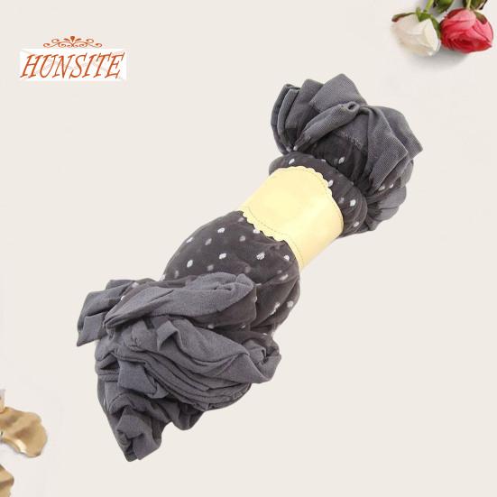 10 Pairs Women Summer Socks Dot Print See-through Mesh Ultra Thin Elastic Sweat Absorption Anti-slip Contrast Color Lady Mid Tube Socks Footwear