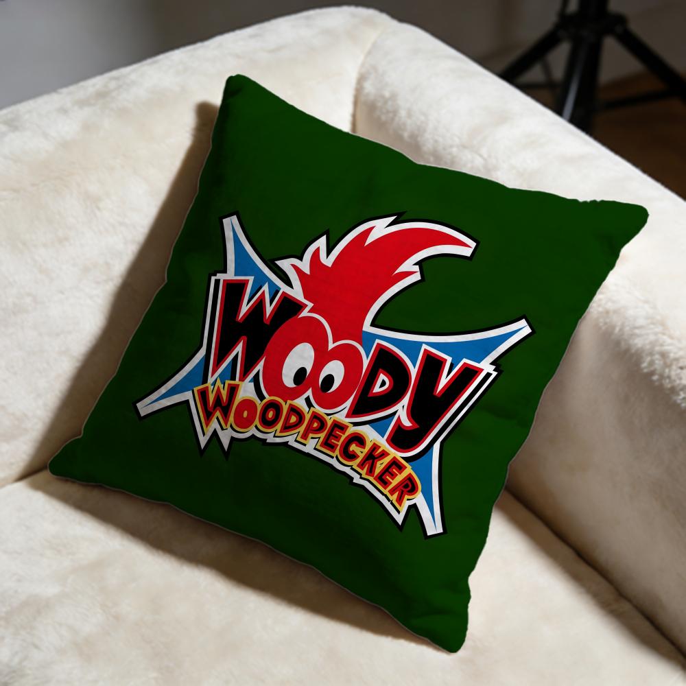 Trendy WWoody Woodpeckered Cushion Cover Soft Decorative Pillow Case Suitable for Bedroom Sofa Car Travel Use