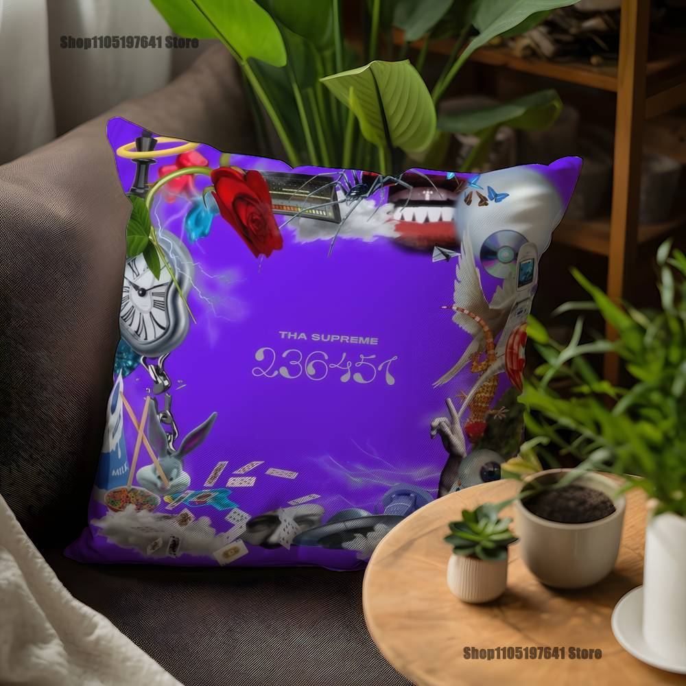 Rapper Thasup ThaSupreme Pillow Case For Sofa Decor Car Office Room Printing Cushion Cover Decorations and Protector