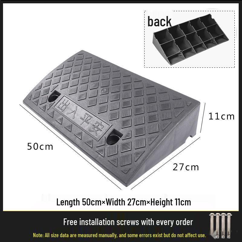Car Ramp Sill Pad - Plastic Vehicle Curb Slope & Speed Bump