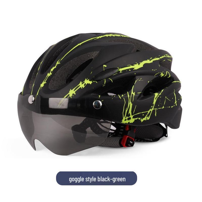 Unisex Adjustable Safety Helmet with Magnetic Windproof Goggles - One-piece Design