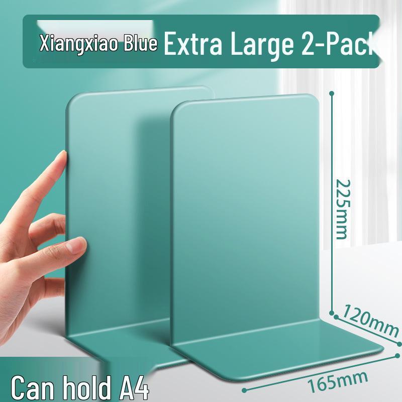 2-Piece Retractable Metal Book Stand and Bookend for Students