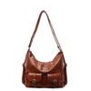 Multi Pocket Solid Color Handbag Single Shoulder Underarm Bag Backpack Fashion