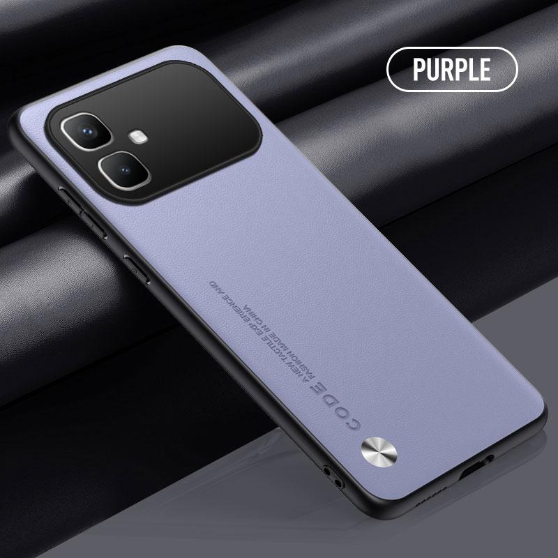 

Luxury PU Leather Case For Infinix Smart 20 Back Cover Matte Silicone Shockproof Full Protection Phone Case For Infinix Smart20 Infinix Smart 20 світло-фіолетового кольору
