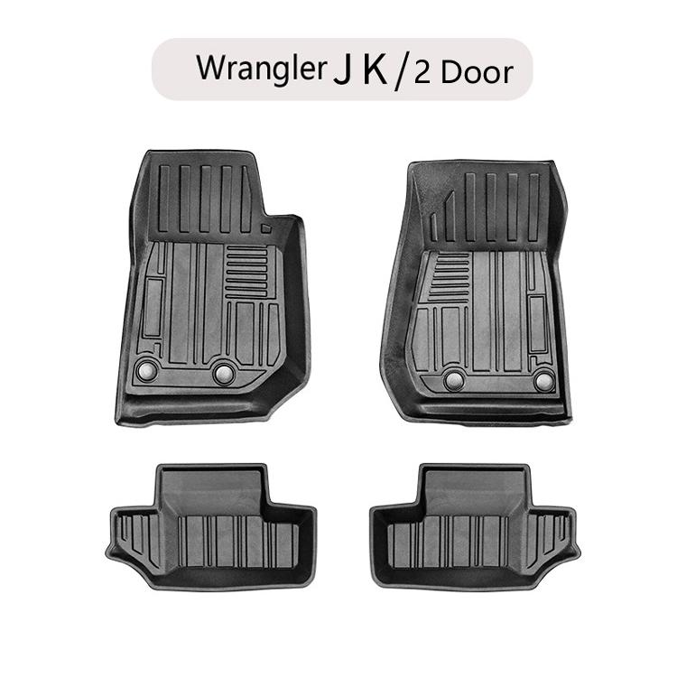 3D TPE LHD Car Floor Mat For Jeep Wrangler JK/JL 2007-2017 2018-2021 Car Foot Pad Floor Liner Carpet 2Door 4 Door Sahara Rubicon