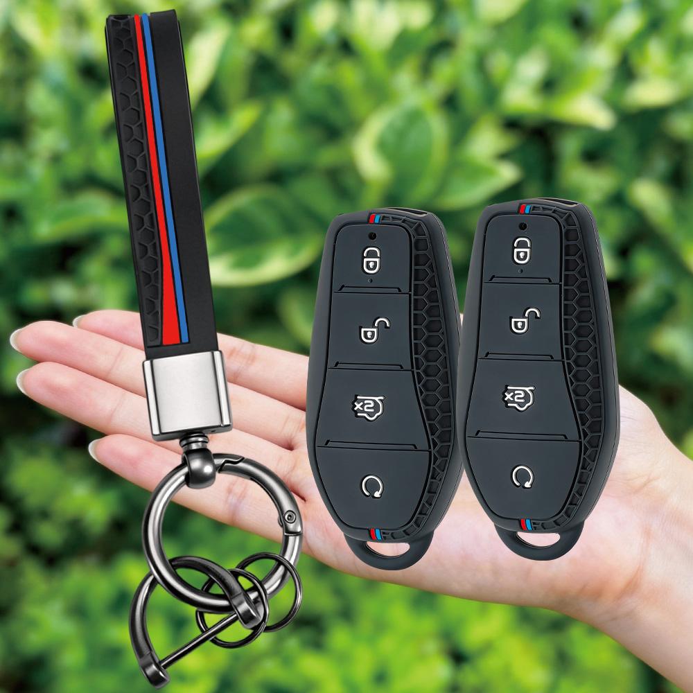 Keychain Silicone Car Key Case Remote Key FOB Shell for BYD Atto 3 Han EV Dolphin Song PRO Max Tang DM Yuan Dolphin E2 Qin PLUS