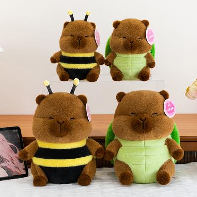 Turtle Bee Transforms Capybara Plush Toy Kapibara Doll Children Sleeping Pillow