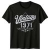 Vintage 1971 Limited Edition Unisexs TShirt 55th Birthday Gift Retro