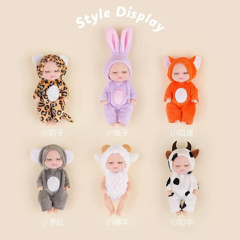 3.5-inch Reborn Sleeping Beauty Doll Princess-themed Children's Toy Doll Gift Set 