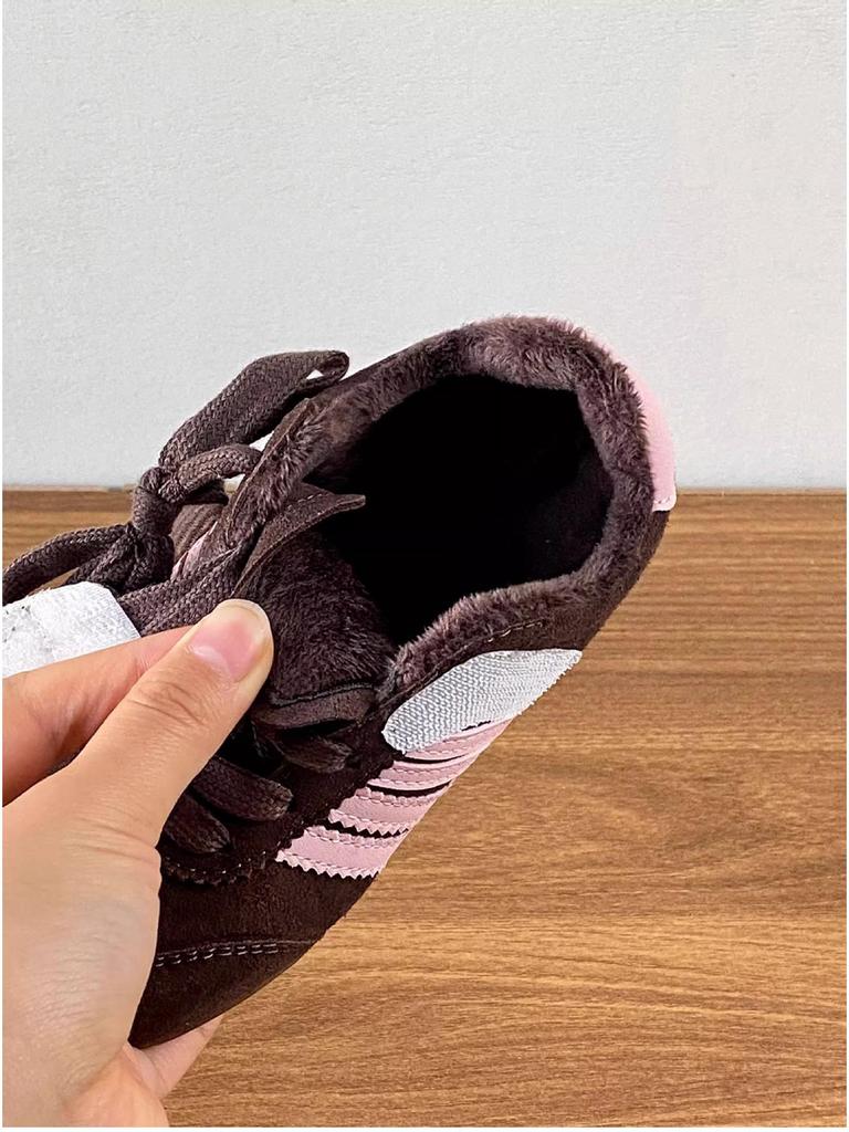 Girls' Winter 2025 Casual German Sports Shoes - Stylish, Plus Velvet, Warm, Anti-slip Skate Shoes
