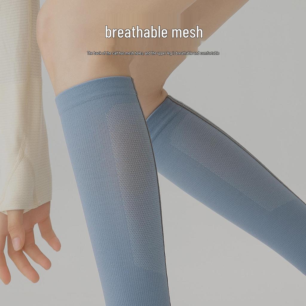 Women's Long Thigh-High Sports Calf Socks - Breathable, Sweat-Absorbent for Running, Hiking, Cycling & Outdoor Activities