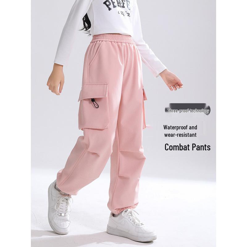 Children's Durable Sports and Workwear Pants for Boys and Girls: Spring and Autumn School Uniform and Mountaineering Options