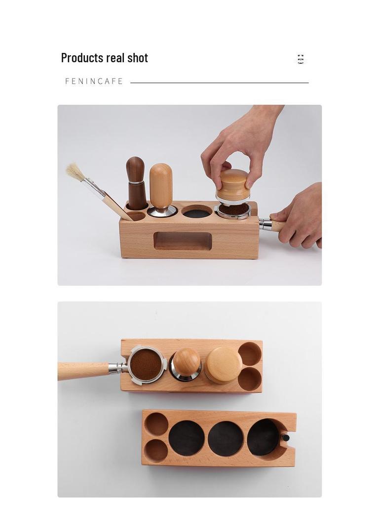 Kaffee Tamper Basis & Maschinenhandgriff Aufbewahrung Holz Sitzhalterung für Pulverdosierer