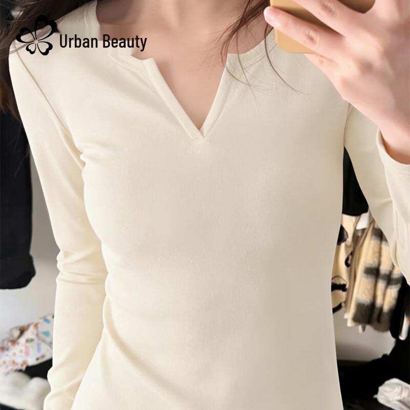 Urban Lady V-Neck Long Sleeve T-Shirt L