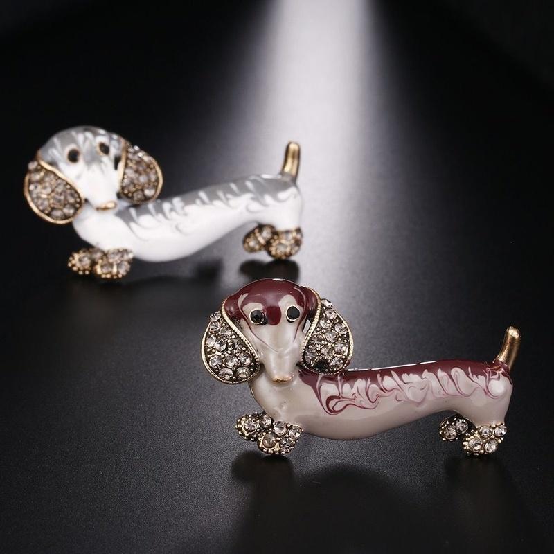 Adorabile Forma di Animale Delicati Regali Brooch Cane Bassotto Spilla da Bavero Gioielli alla Moda Accessori Popolari