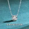 925 Silver Necklace Pendant Simulated Moissanite for Women Wedding Engagement Jewelry Fashion 5A Zircon Gift Party