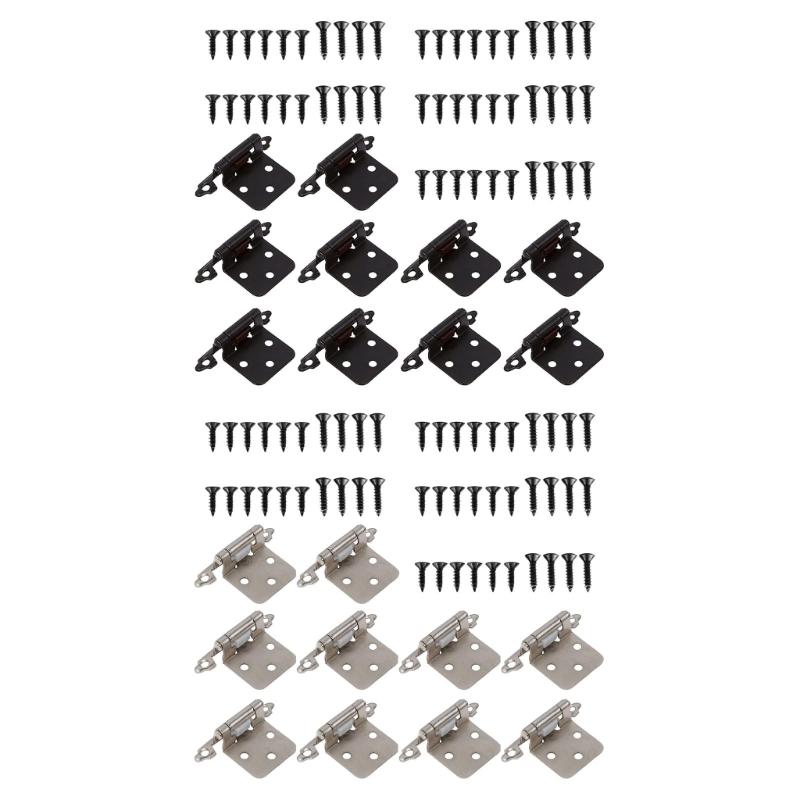 10 Pack Metal Cabinet Hinges Easy To Install Door Hinges Thickened Heavy Duty Cabinet Door Window Hinge for Furniture