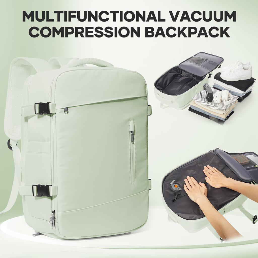 Vacuum Compression Backpack Large Capacity Travel Business Use, Cabin Carry On Backpack Durable Travel Backpack Hiking Daypacks