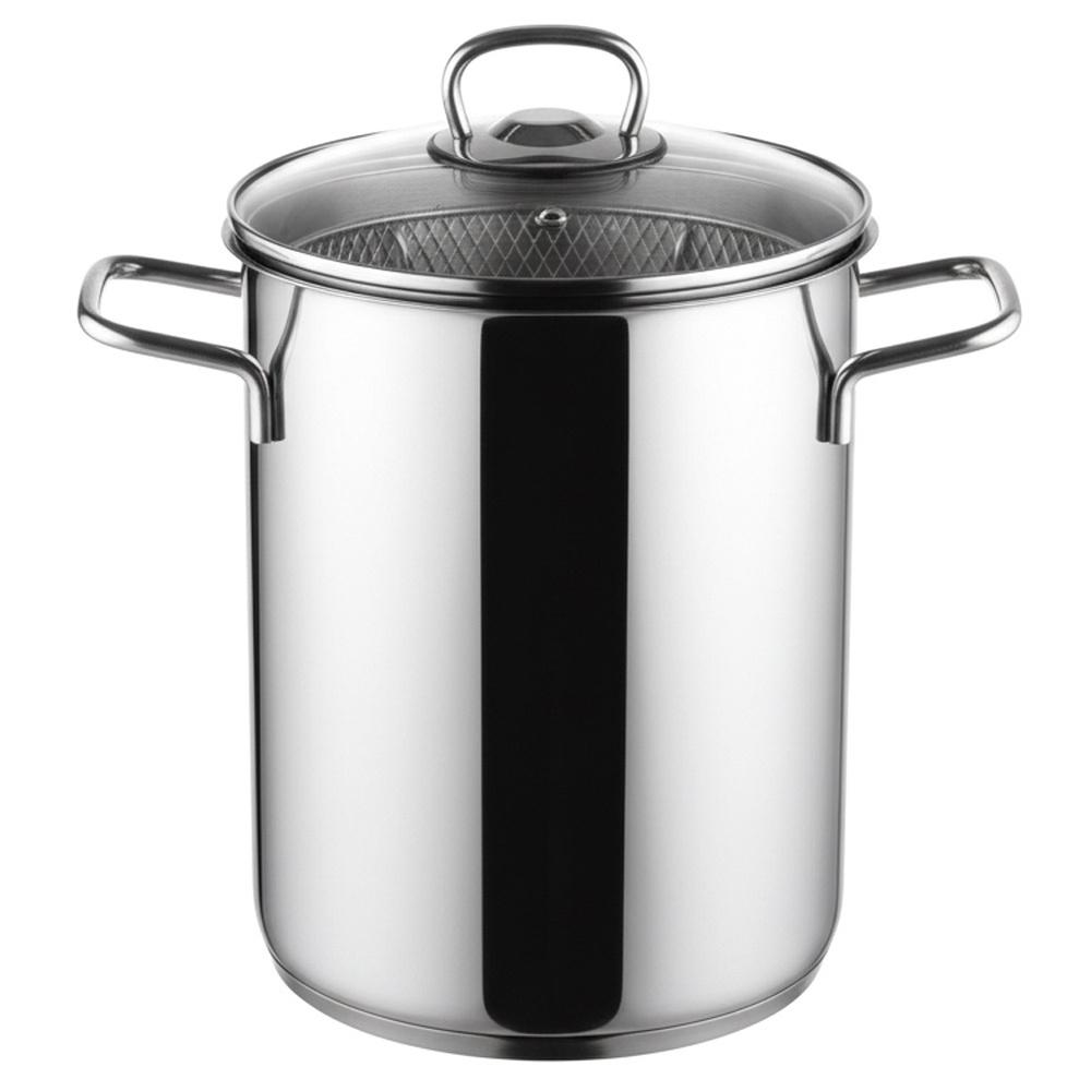 ANETT steel asparagus and pasta pot with strainer and lid, 16 cm, 4.2 l