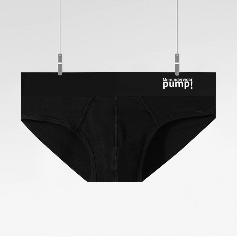 PUMPE! Atmungsaktive Baumwollunterwäsche für Herren - Schwarz/Weiß Europäische & Amerikanische Sexy Slips MP5002