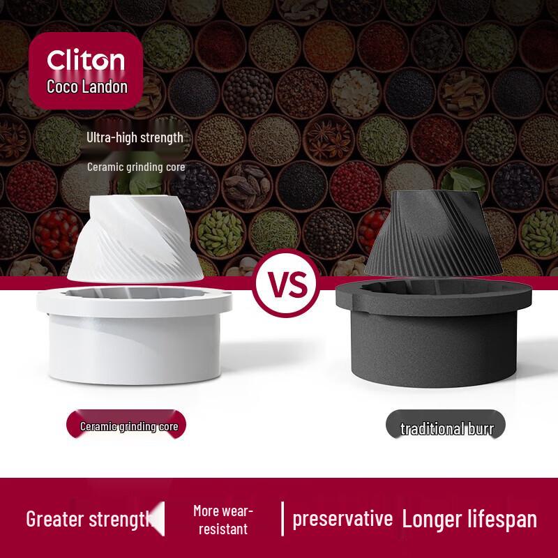 CLITON Electric Pepper & Sea Salt Grinder